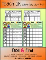 Vista previa - Hojas de trabajo - Modo Nannette I CAN PLAY SERIES ROLL MATS Roll Find Objects color and bw - Portada