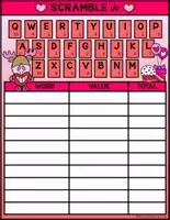 Vista previa - Unidades / Secuencias / Situaciones de Aprendizaje - I CAN PLAY SERIES SCRAMBLE TIME Valentine s Moose FS - página 1