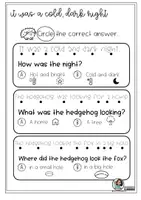Vista previa - Hojas de trabajo - It was a cold, dark night. READING & COMPREHENSION - página 3