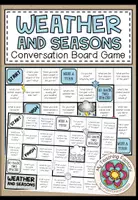 Vista previa - Hojas de trabajo - Weather and Seasons - Conversation Board Game - Portada