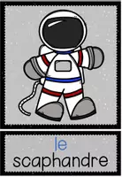 Vista previa - Tarjetas / Manipulativos - L’ESPACE - Tarjetas de imágenes y palabras - página 2