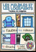 Vista previa - Tarjetas / Manipulativos - LES MEUBLES ET LES LOGEMENTS - Tarjetas de imágenes y palabras - Portada