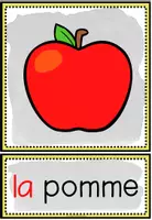 Vista previa - Tarjetas / Manipulativos - NOURRITURE - Tarjetas de imágenes y palabras - página 1