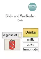 Vorschau - Bildkarten - Bild-und Wortkarten "Drinks" - Deckblatt