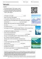 Vorschau - Arbeitsblätter - Arbeitsblatt zum Thema "Gletscher" + Onlineübung & MP3 + Mindmap + Infografik - Deckblatt