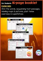 Vista previa - Unidades / Secuencias / Situaciones de Aprendizaje - All about Australia Booklet - Perfect for Distance Learning - página 1
