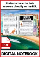 Vista previa - Unidades / Secuencias / Situaciones de Aprendizaje - Australia - Digital Notebook - Distance Learning & Homeschooling - página 1