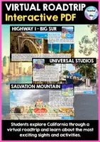 Vista previa - Unidades / Secuencias / Situaciones de Aprendizaje - California - Virtual Roadtrip | Interactive PDF - Distance Learning - página 3