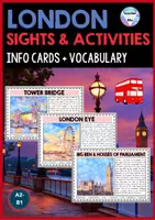 Vista previa - Unidades / Secuencias / Situaciones de Aprendizaje - London Unit Study - Sights, attractions & activities info cards - Portada