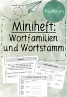 Vorschau - Unterrichtsreihen - Miniheft/Selbstlernheft: Wortstamm #edukilights22 - Deckblatt
