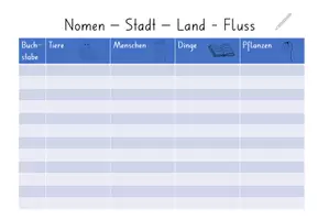 Vorschau - Spiele - Stadt- Land - Nomen (Tiere, Pflanzen, Dinge, Menschen) - Seite 2