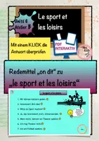 Vorschau - Interaktives Material - Le sport et les loisirs - Redemittel - Kommunikation - Deckblatt