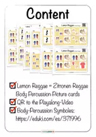 Vista previa - Juegos / Gamificación - Percusión corporal Body percussion Reggae Play Along Picture Cards - página 1