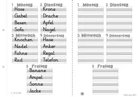 Vorschau - Arbeitsblätter - Wochenpläne für tägliche Abschreibübungen auf der Lautebene - Seite 2