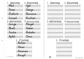 Vorschau - Arbeitsblätter - Wochenpläne für tägliche Abschreibübungen auf der Lautebene - Seite 3