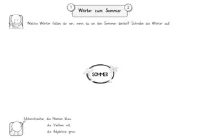 Vorschau - Arbeitsblätter - Übungsheft Wortarten Sommer - Seite 3
