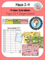 Vorschau - Arbeitsblätter - Freies Schreiben zu Wörtern, Figur-Ort-Gegenstand - Deckblatt