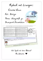 Vorschau - Arbeitsblätter - Flipbook mit Lösungen zum Corona-Virus - Deckblatt