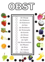 Vorschau - Arbeitsblätter - Arbeitsblatt Obst DaF/DaZ - Deckblatt
