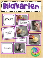 Vorschau - Spiele - Wort-und Bildreihe zur Rezepterarbeitung Kartoffelpuffer - Deckblatt
