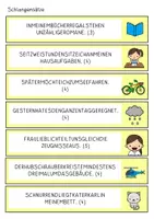 Vorschau - Aufgabenkarten - Schlangensätze (Satzglieder üben) - Seite 2