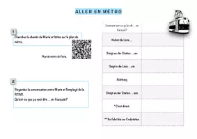 Vorschau - Arbeitsblätter - Aller en métro - Wortschatz (Einführung & Anwendung) - Seite 3