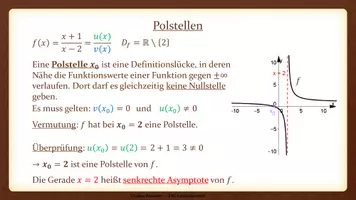 Vorschau - Präsentationen/Tafelbilder - Tafelbilder - Polstellen und hebbare Definitionslücken - Seite 1