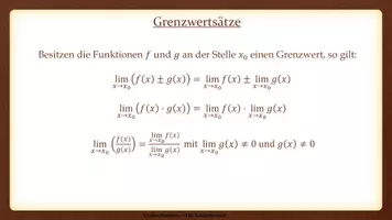 Vorschau - Präsentationen/Tafelbilder - Tafelbilder - Grenzwertsätze - Seite 1