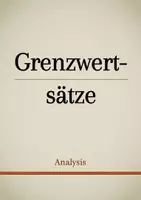 Vorschau - Präsentationen/Tafelbilder - Tafelbilder - Grenzwertsätze - Deckblatt