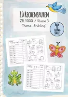 Vorschau - Arbeitsblätter - Rechenspuren - Thema Frühling - ZR 1000 (Kl. 3) - Deckblatt