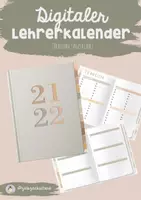 Vorschau - Lehrpläne/Lehrermaterial - Digitaler Lehrerkalender (Schuljahr 2021/2022) - Version: Tagesplan - Deckblatt