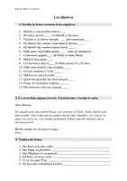 Vorschau - Arbeitsblätter - Los adjetivos – Ejercicios - Deckblatt