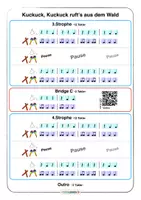 Vorschau - Bildkarten - Musik Frühlingslied Kuckuck Boomwhackers Body Percussion Orff 🎶 Klassenmusizieren Klasse 3/4 - Seite 3