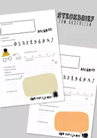 Vorschau - Mal- und Bastelvorlagen - Abschiedsheft // Kindergarten // Titelseite // Steckbrief // Zusatzseite - Seite 1