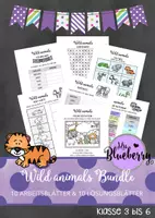 Vorschau - Arbeitsblätter - Wild animals - Bundle - Englisch (Klasse 3 bis 6) - Deckblatt