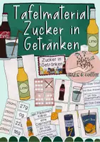 Vorschau - Präsentationen/Tafelbilder - Zucker in Getränken | Tafelmaterial mit Bild- & Textkarten - Deckblatt