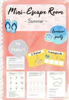 Vorschau - Arbeitsblätter - Mini-Escape Room: Sommer (Kl. 1) - Deckblatt