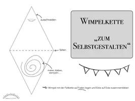 Vorschau - Arbeitsblätter - Wimpelkette „leer zum Selbstgestalten“ (Wimpel, Girlande) - Seite 1