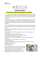 Vorschau - Arbeitsblätter - English A 1 - Going on Vacation- Ferien - Reading, Listening, Vocabulary, Speaking, Writing - Deckblatt