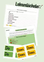 Vorschau - Arbeitsblätter - Unterrichtsstunde Fragen mit do does - Deckblatt