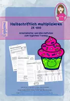 Vorschau - Arbeitsblätter - Halbschriftlich multiplizieren - Arbeitsblätter und mini-Heft - Deckblatt