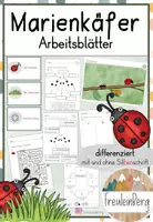 Vorschau - Arbeitsblätter - Marienkäfer - Klasse 1/2 - Arbeitsblätter (differenziert) - Deckblatt