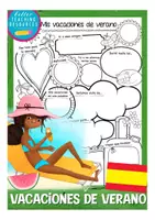 Vista previa - Hojas de trabajo - Mis vacaciones de verano - hojas de trabajo primaria - Portada