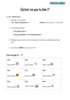 Vorschau - Arbeitsblätter - Contact Bingo - faire + de + l'article défini (faire + activités) - Seite 2