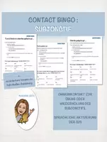 Vorschau - Arbeitsblätter - Contact Bingo - SUBJONCTIF - Deckblatt