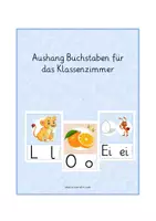 Vista previa - Refuerzo / NEE / Materiales de apoyo - Aushang Buchstaben für das Klassenzimmer + Karteikarten - Portada