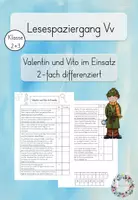 Vorschau - Arbeitsblätter - Lesespaziergang V v - Deckblatt