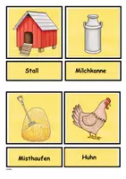 Vista previa - Juegos / Gamificación - Imagen y tarjetas de palabra / Bild- Wortzuordnung Bauernhof - página 3