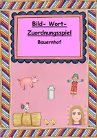 Vista previa - Juegos / Gamificación - Imagen y tarjetas de palabra / Bild- Wortzuordnung Bauernhof - Portada