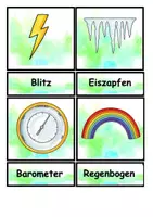 Vista previa - Juegos / Gamificación - Imagen-asociación de palabra tiempo Bild-Wortzuordnung Wetter - página 1